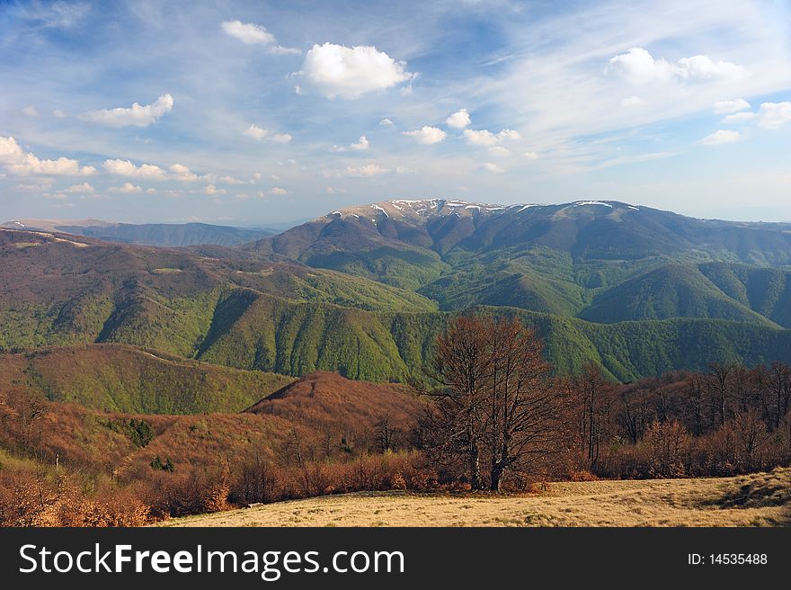 Spring view from Carpathian mountains, Ukraine. Spring view from Carpathian mountains, Ukraine
