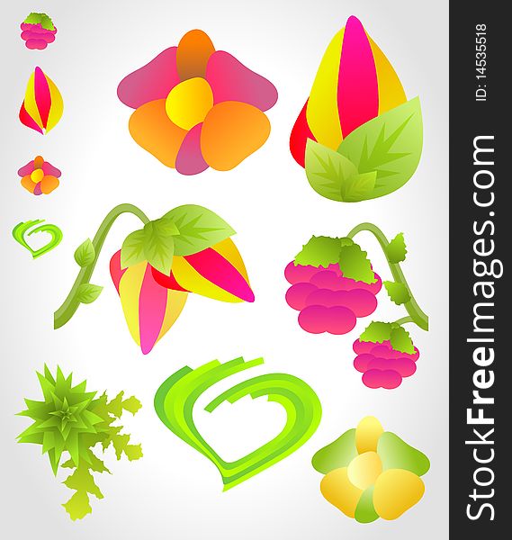 Vector illustration design elements set. Vector illustration design elements set