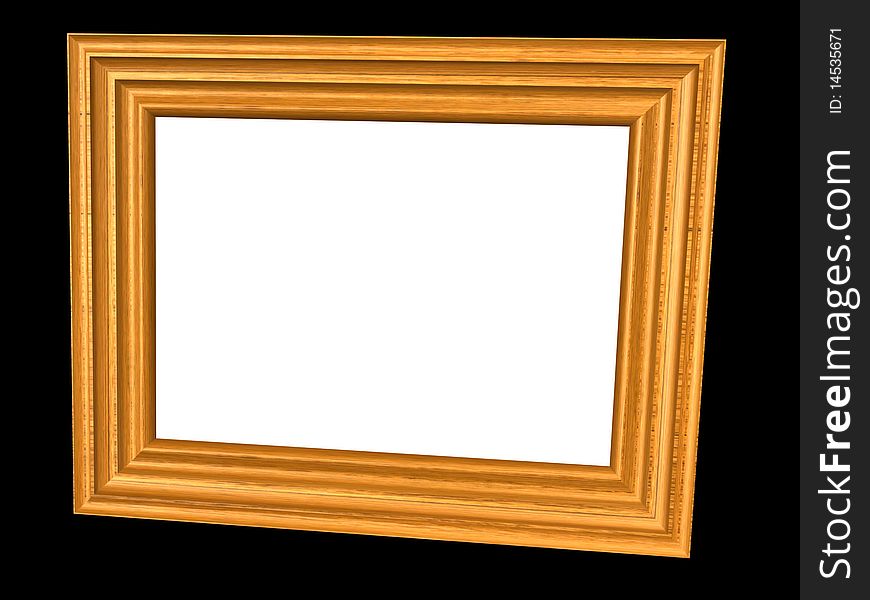 3d illustration of frame with black