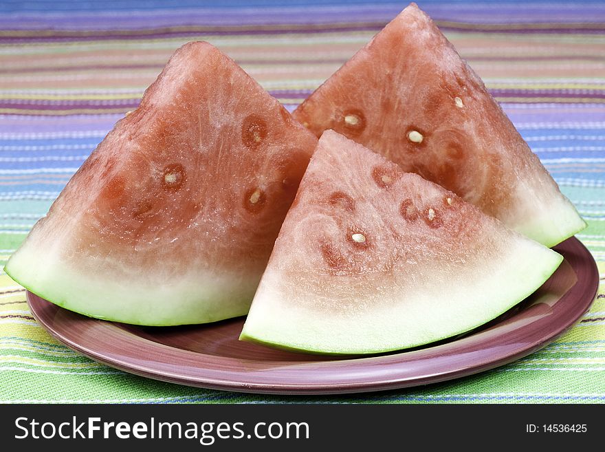 Slices of sweet summer watermelon. Slices of sweet summer watermelon
