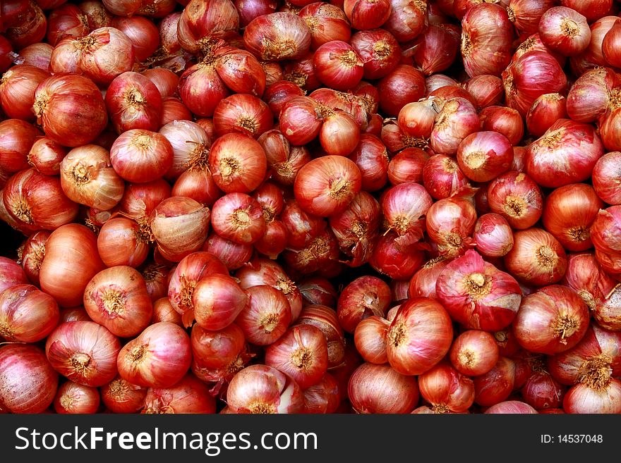 Shallot texture in vegetable shop,Thailand