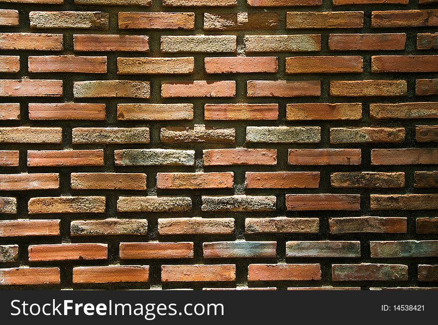 Red brick wall for background. Red brick wall for background