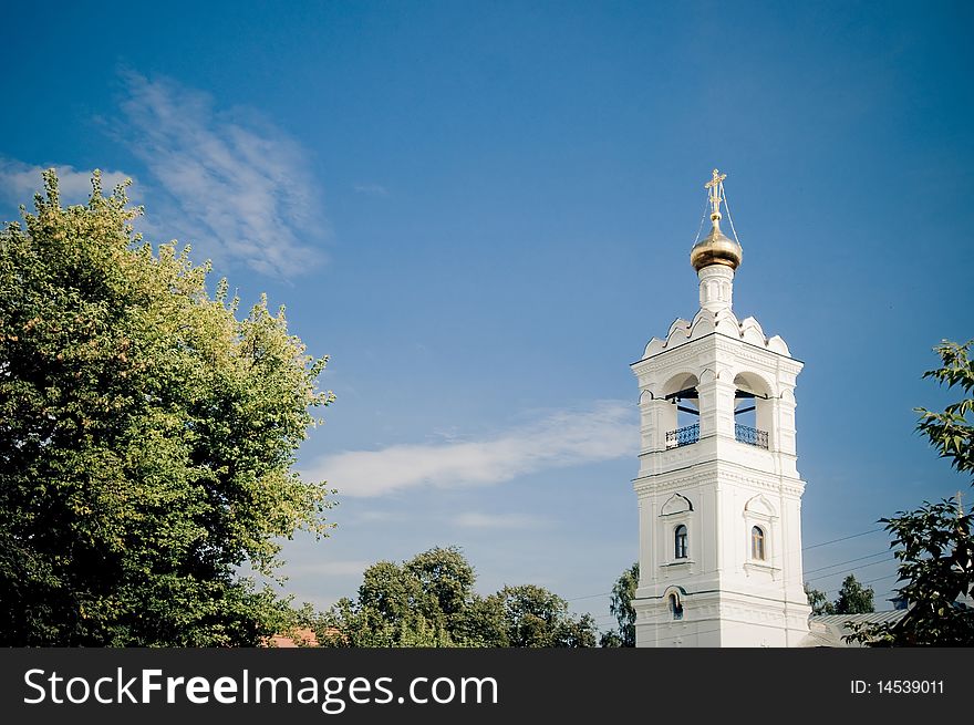 A picture of archangel michael's church in Russia