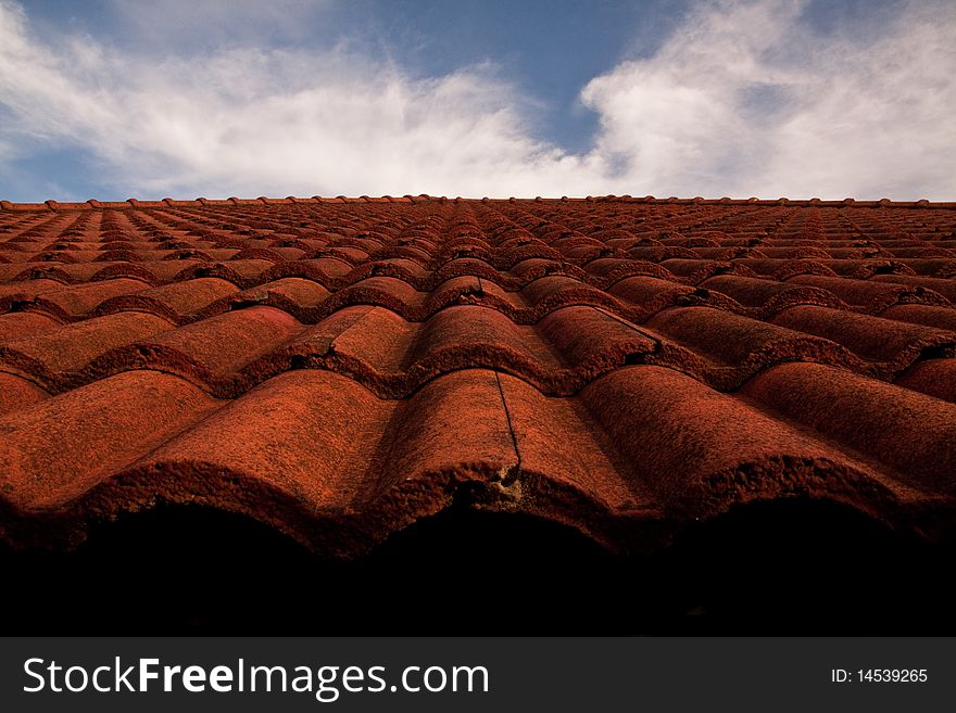 Roof made of clay red. Thailand used widely. Roof made of clay red. Thailand used widely.