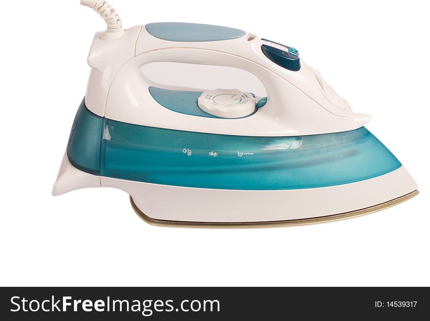 Modern electric iron isolated on the white background