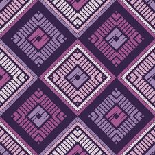 Ethnic Boho Seamless Pattern. Embroidery On Fabric. Patchwork Texture. Weaving. Traditional Ornament. Tribal Pattern. Folk Motif. Stock Photography