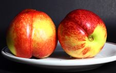 Two Nectarines Stock Image Two Nectarines Stock Image