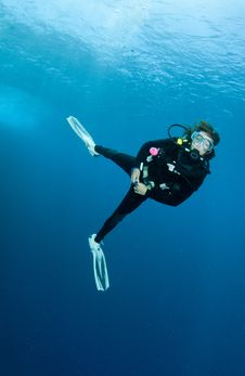 Female Scuba Diver Stock Photo Female Scuba Diver Stock Photo