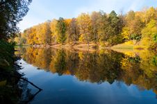Idyllic Park Area Near Blue Lake Stock Photo Idyllic Park Area Near Blue Lake Stock Photo