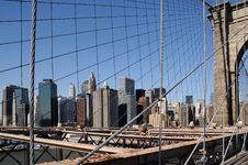 Brooklyn Bridge With NY Cityscape 2 Royalty Free Stock Image Brooklyn Bridge With NY Cityscape 2 Royalty Free Stock Image