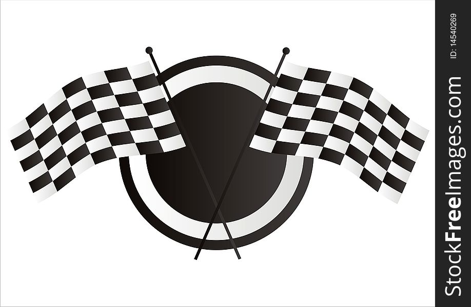 Racing flags isolated on white