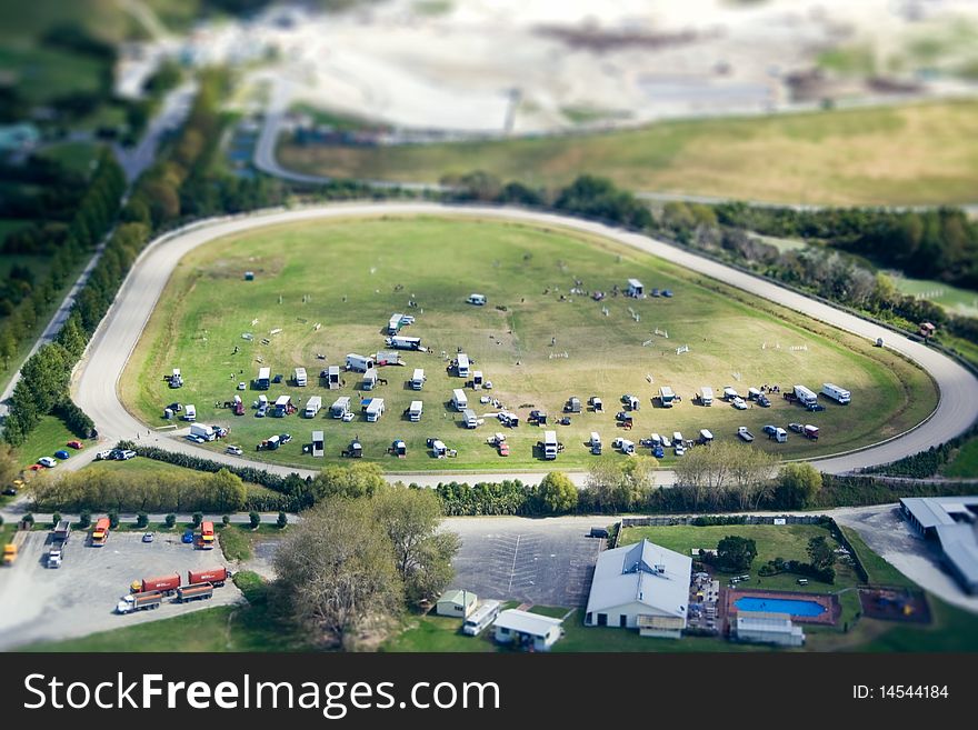 Panorama of the motor-home parking zone