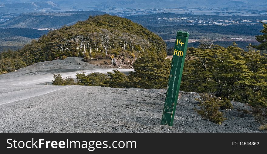 14th kilometer, Mt Ruapehu, North Island, New Zealand