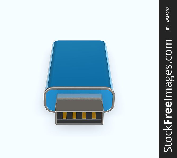 3d image of a USB flash drive