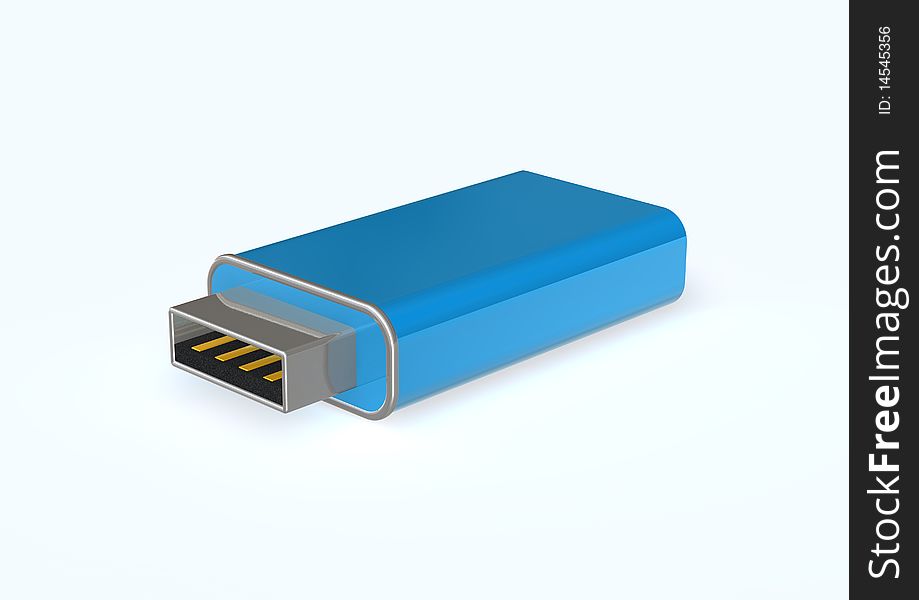 3d image of a USB flash drive