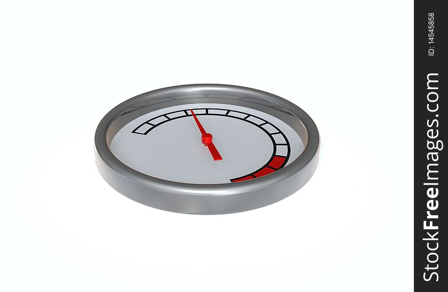 3d illustration of speed meter