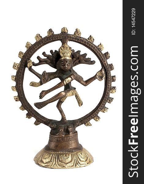 Shiva indian god statue on usolated background