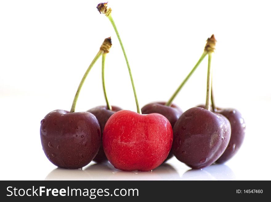Amazing close-up of cherries with great colors