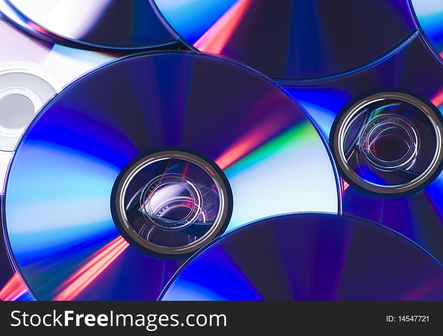 Compact disc on close-up