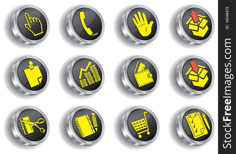 Metal Web Icon Set (chrome Version)