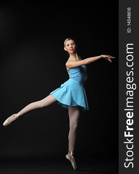 Beautifull young blond ballerina dance. Beautifull young blond ballerina dance