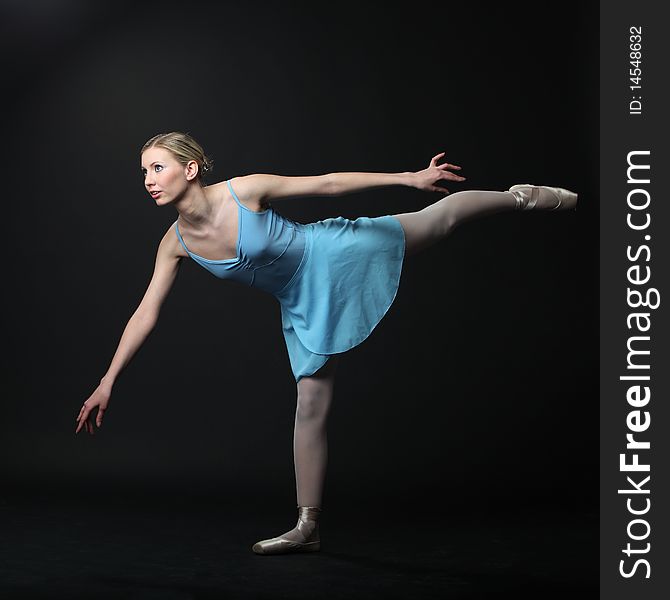 Beautifull young blond ballerina dance. Beautifull young blond ballerina dance