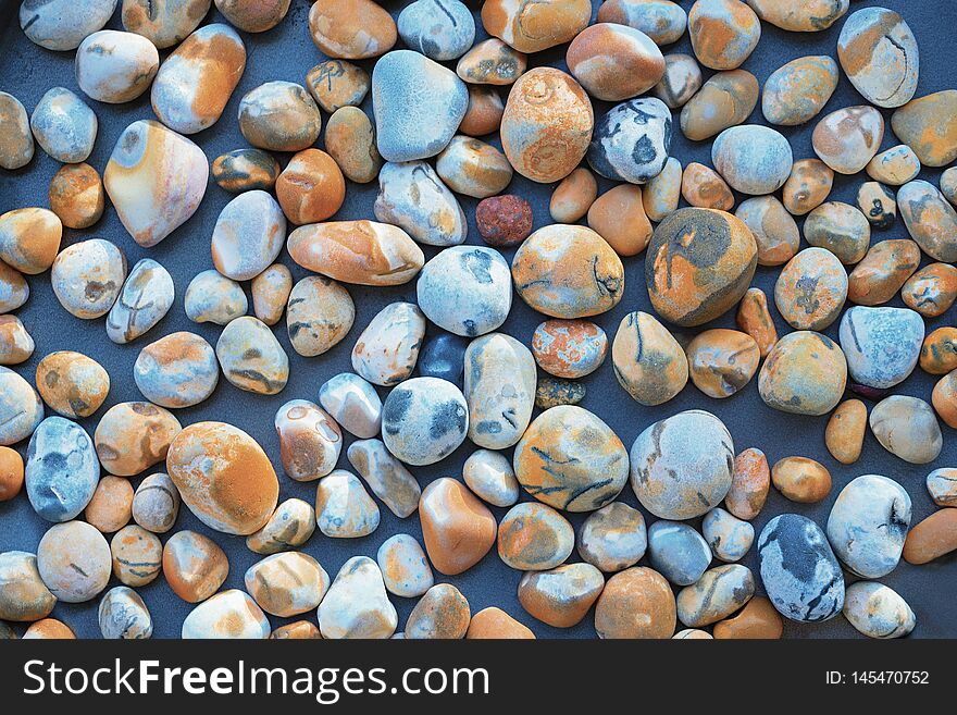 Colorful pebble stones with natural pattern