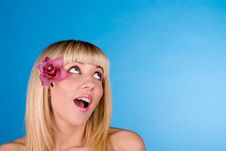 Woman Looking Up, Close-up Royalty Free Stock Photos Woman Looking Up, Close-up Royalty Free Stock Photos