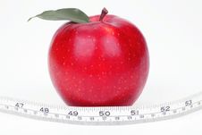 Red Apple And Measuring Tape Stock Images Red Apple And Measuring Tape Stock Images