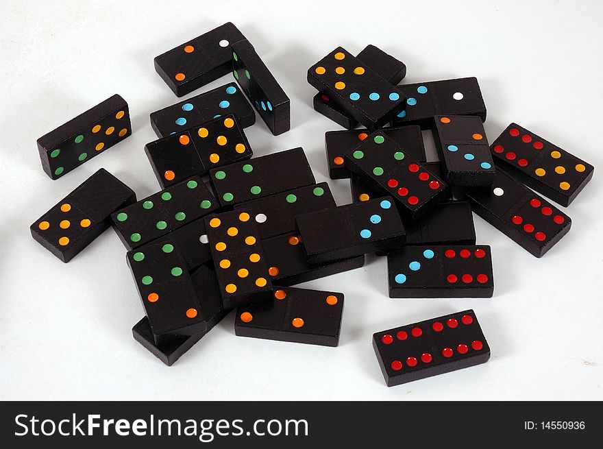 Colored domino tiles