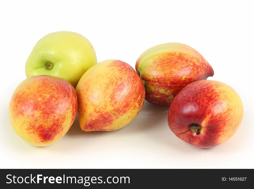 Nectarine on isolated white background