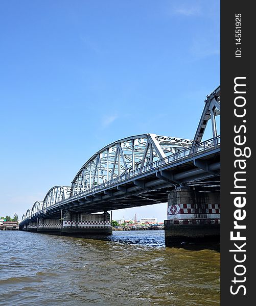 Krung Thon Bridge on Chao phraya river