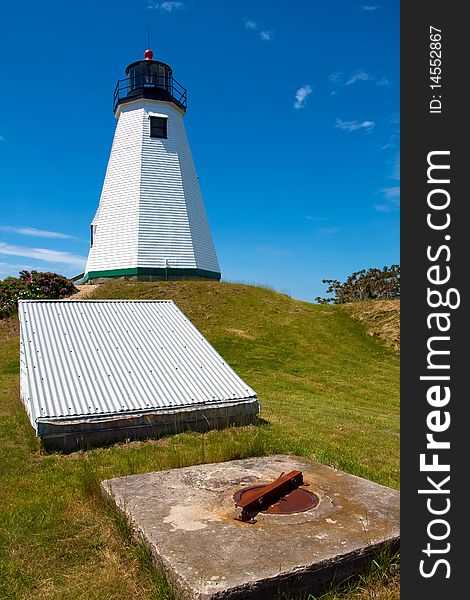 Portrait of a lighthouse in Massachusetts, USA.