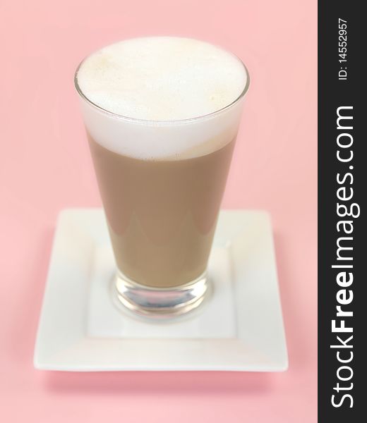 A Latte isolated on a kitchen bench