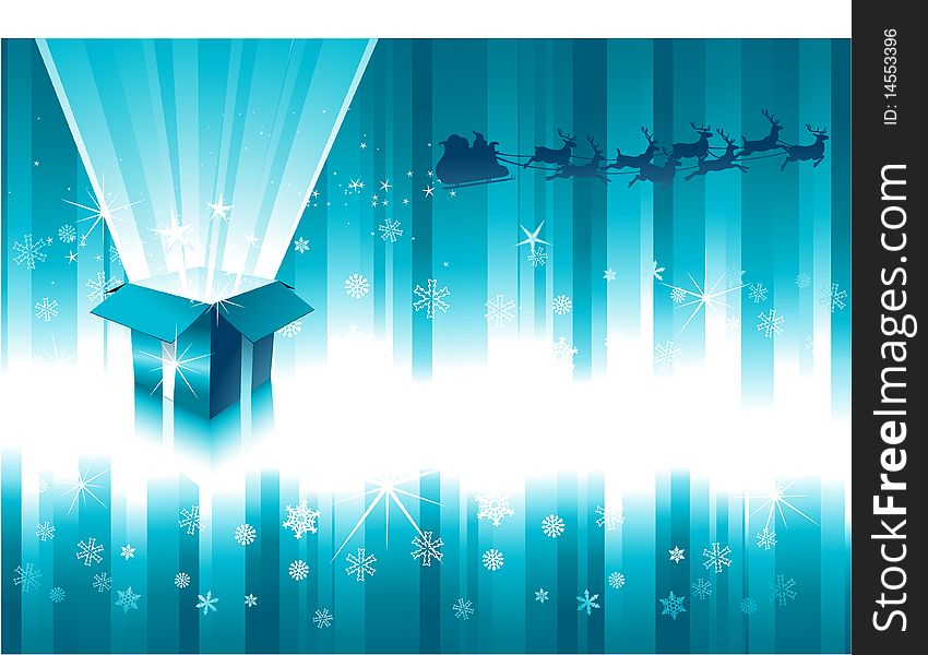 Blue color Christmas background, vector illustration layered. Blue color Christmas background, vector illustration layered.