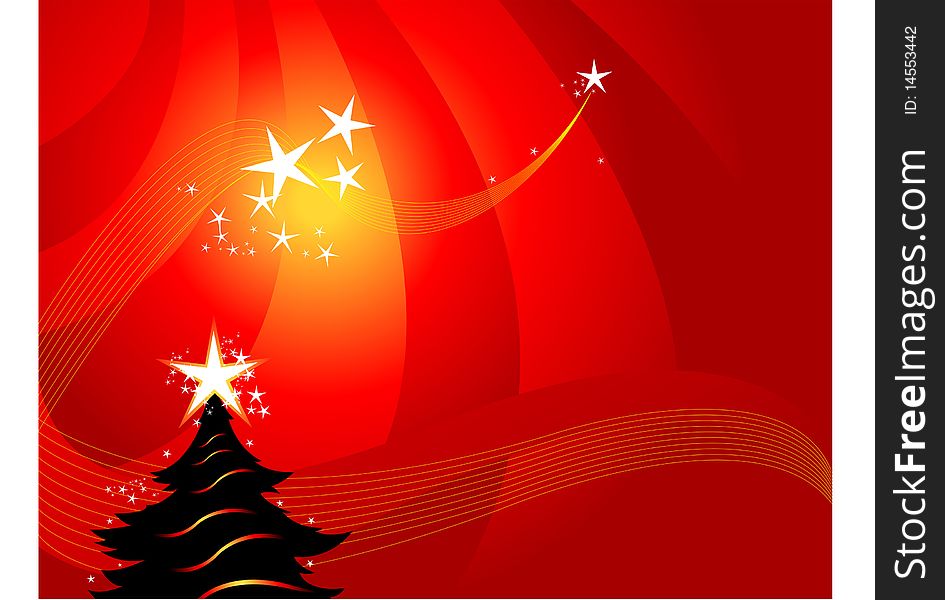Red color Christmas background, vector illustration layered. Red color Christmas background, vector illustration layered.