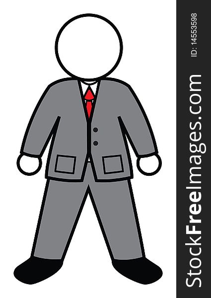 Cartoon vector illustration of a businessman icon