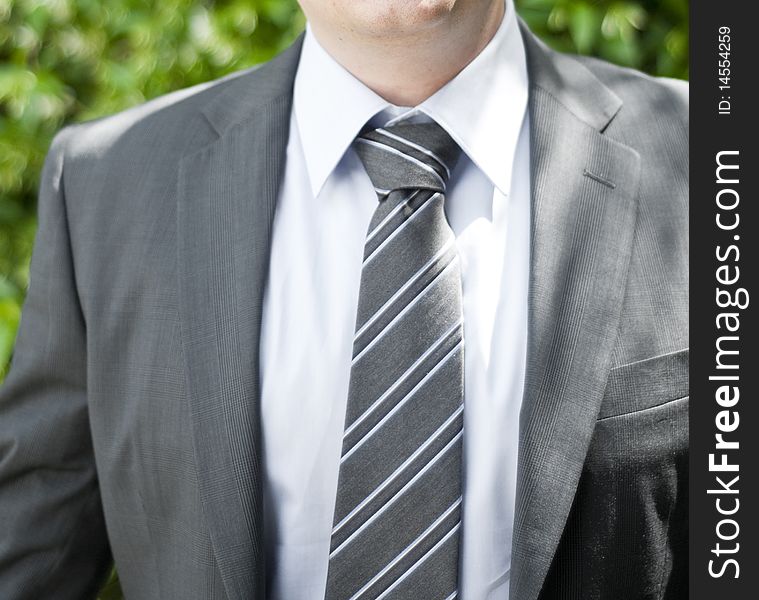 Elegant man with tie and jacket