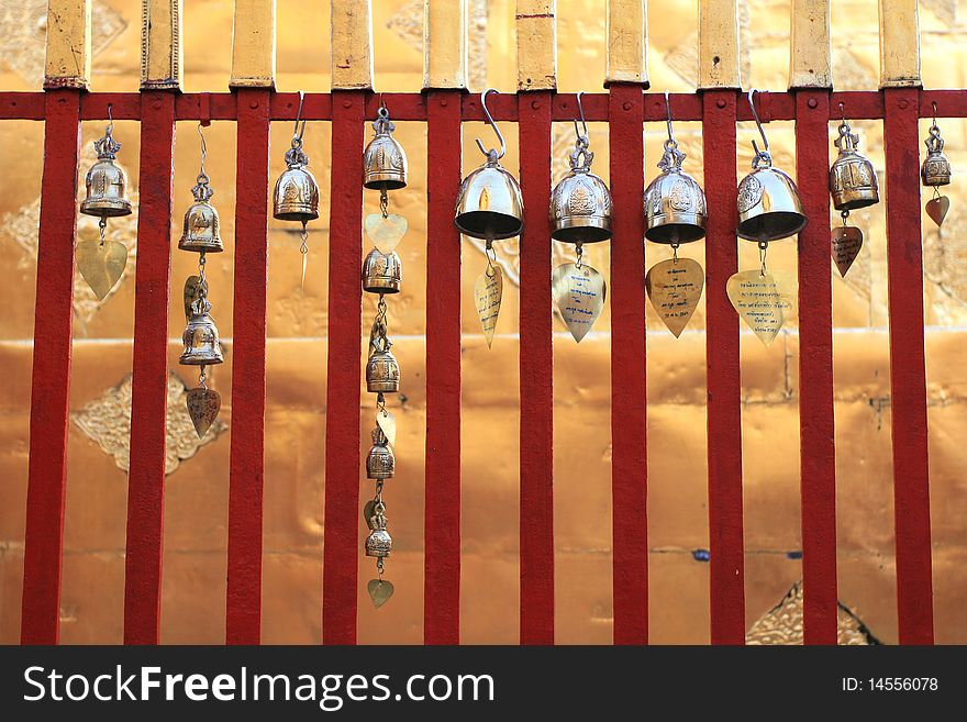 Prayer bells at Wat Doi Suthep Temple, Chiang Mai, Thailand