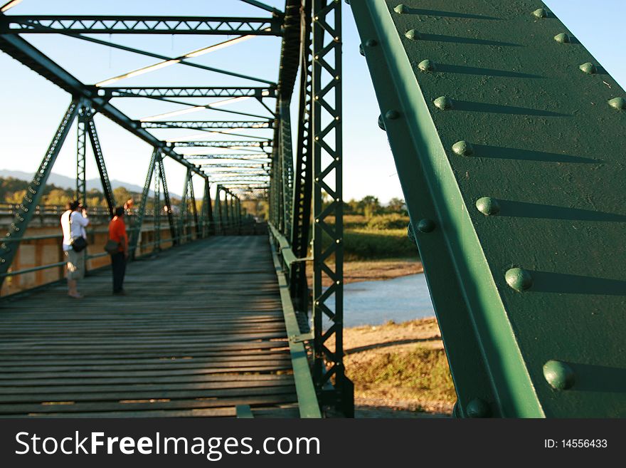 Green iron bridge, Northern Thailand