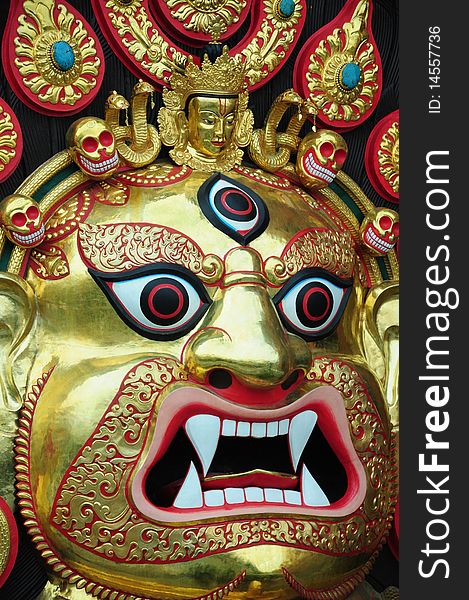 The Buddhist Nepalese God Face