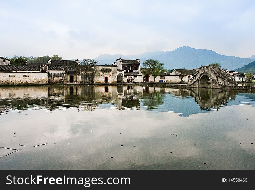 Hongcun Village, a typical Chinese water village