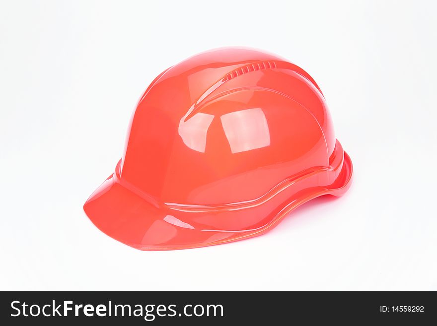 Building helmet on a white background