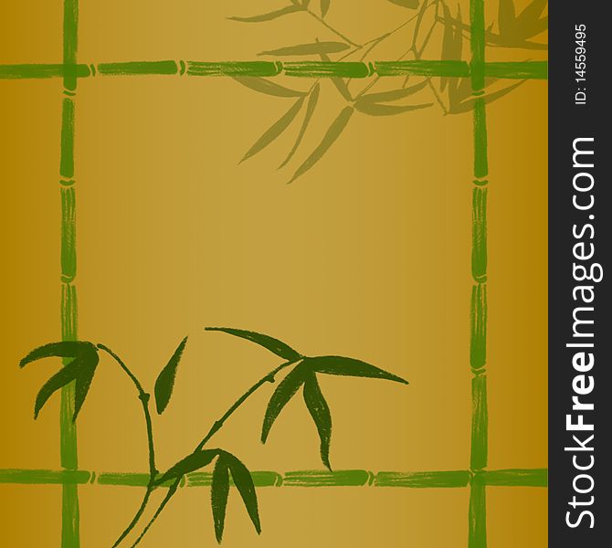 Abstract background with bamboo branches.
frame from bamboo