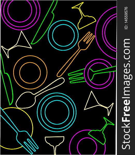 Colorful bar and restaurant pattern template. Colorful bar and restaurant pattern template