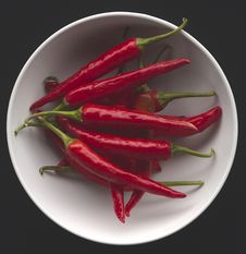 Red Chilis In Bowl Stock Photography Red Chilis In Bowl Stock Photography
