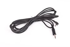 Skein Black Cable With Connector Stock Photo