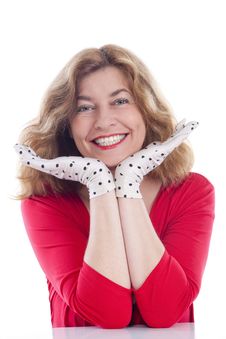 Woman With Gloves Stock Photos Woman With Gloves Stock Photos