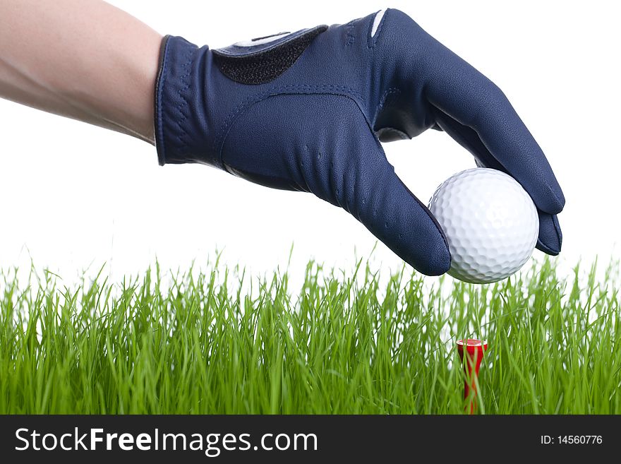 Ready for teeing of - isolated on a white background. Ready for teeing of - isolated on a white background