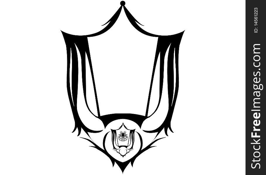 Heraldry shield and symbol of tiger - vector illustration. Heraldry shield and symbol of tiger - vector illustration